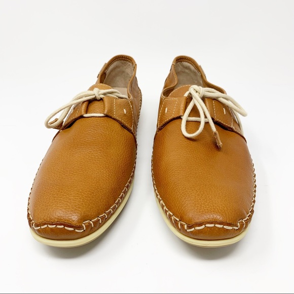 Pikolinos Brown Stitched Leather Tie Loafers Sz 41 - Picture 1 of 11